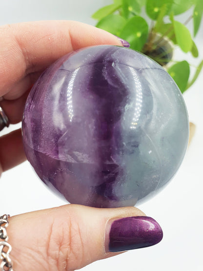 Watermelon Fluorite Sphere