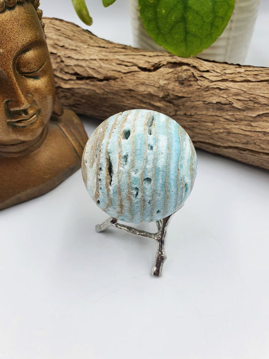 Hemimorphite Drusy Sphere