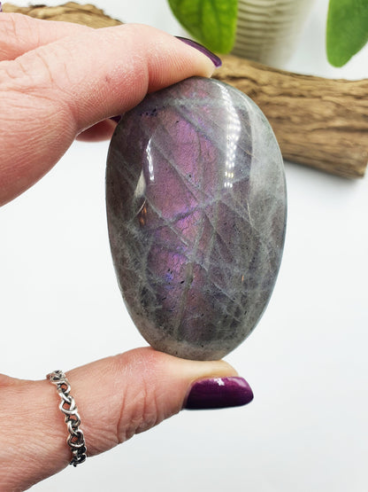 A Grade Pink Labradorite Palm