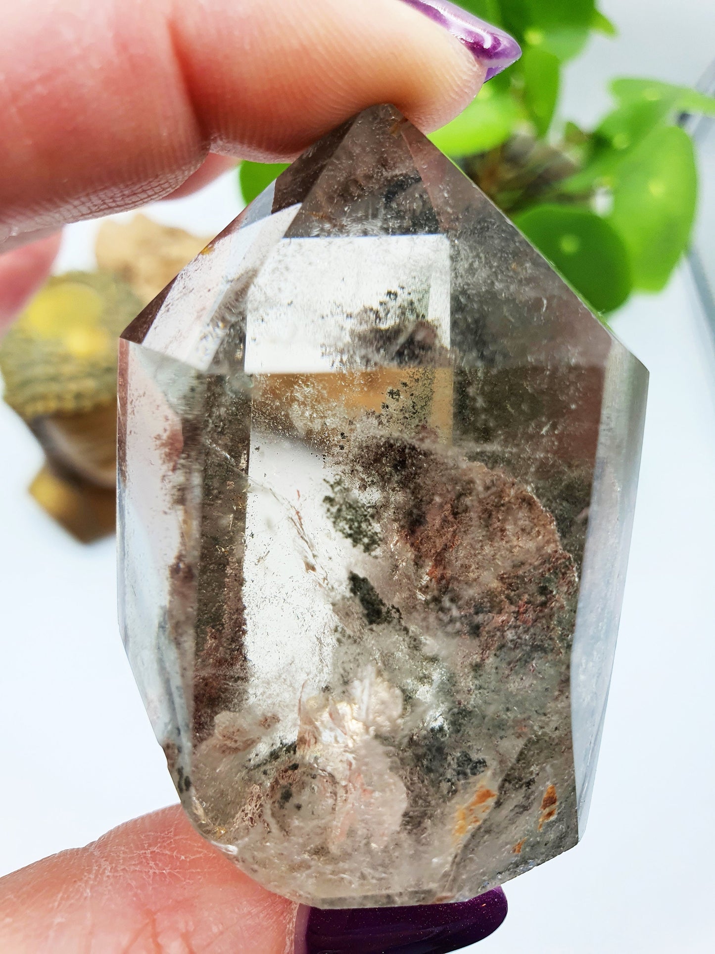 Garden Quartz (Lodolite) Tower