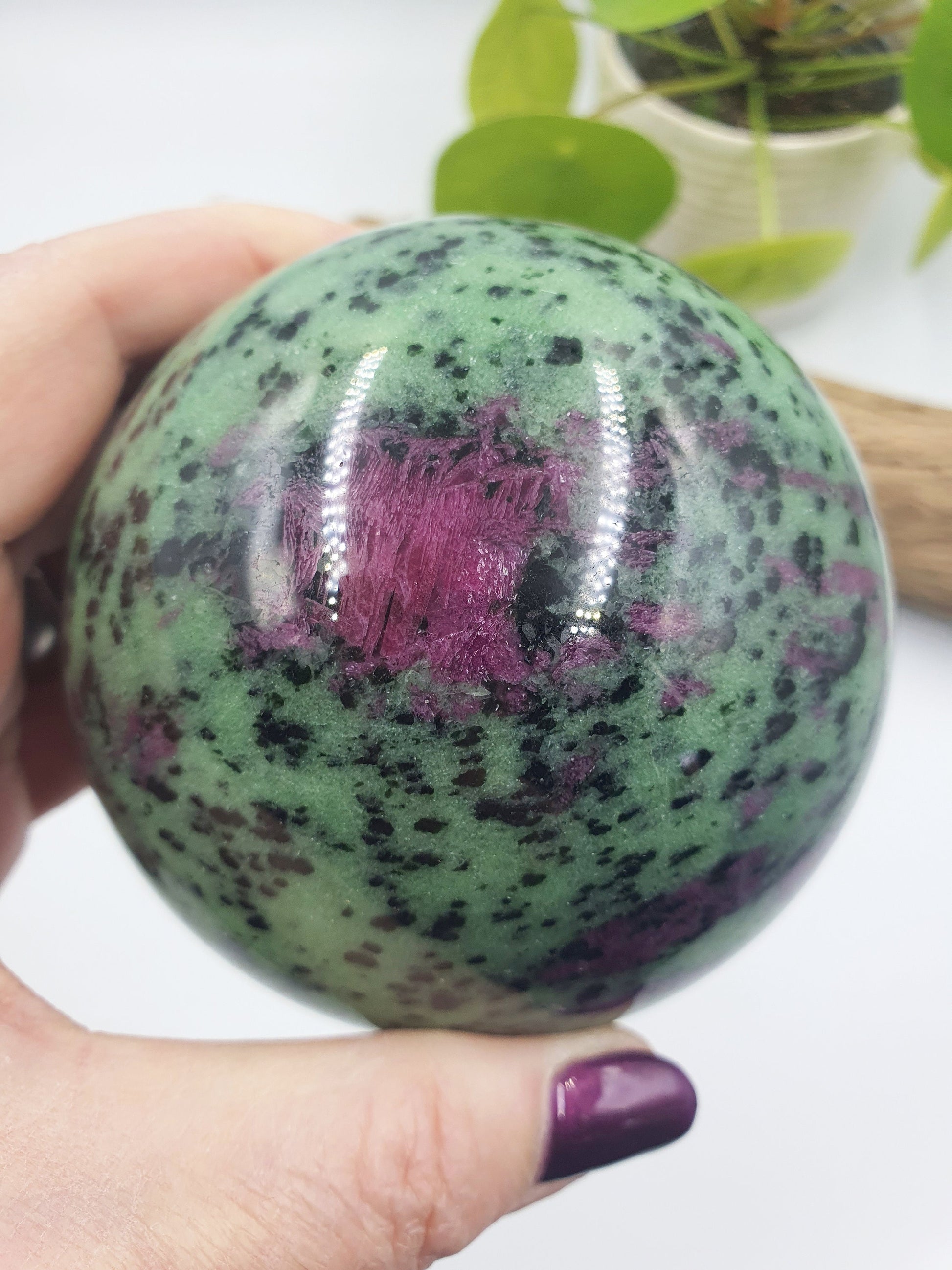 Large Ruby in Zoisite Sphere