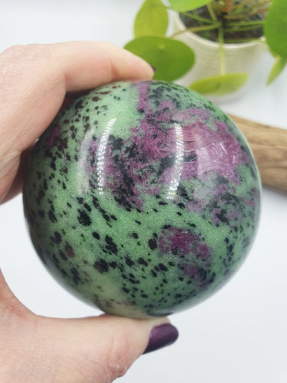 Large Ruby in Zoisite Sphere