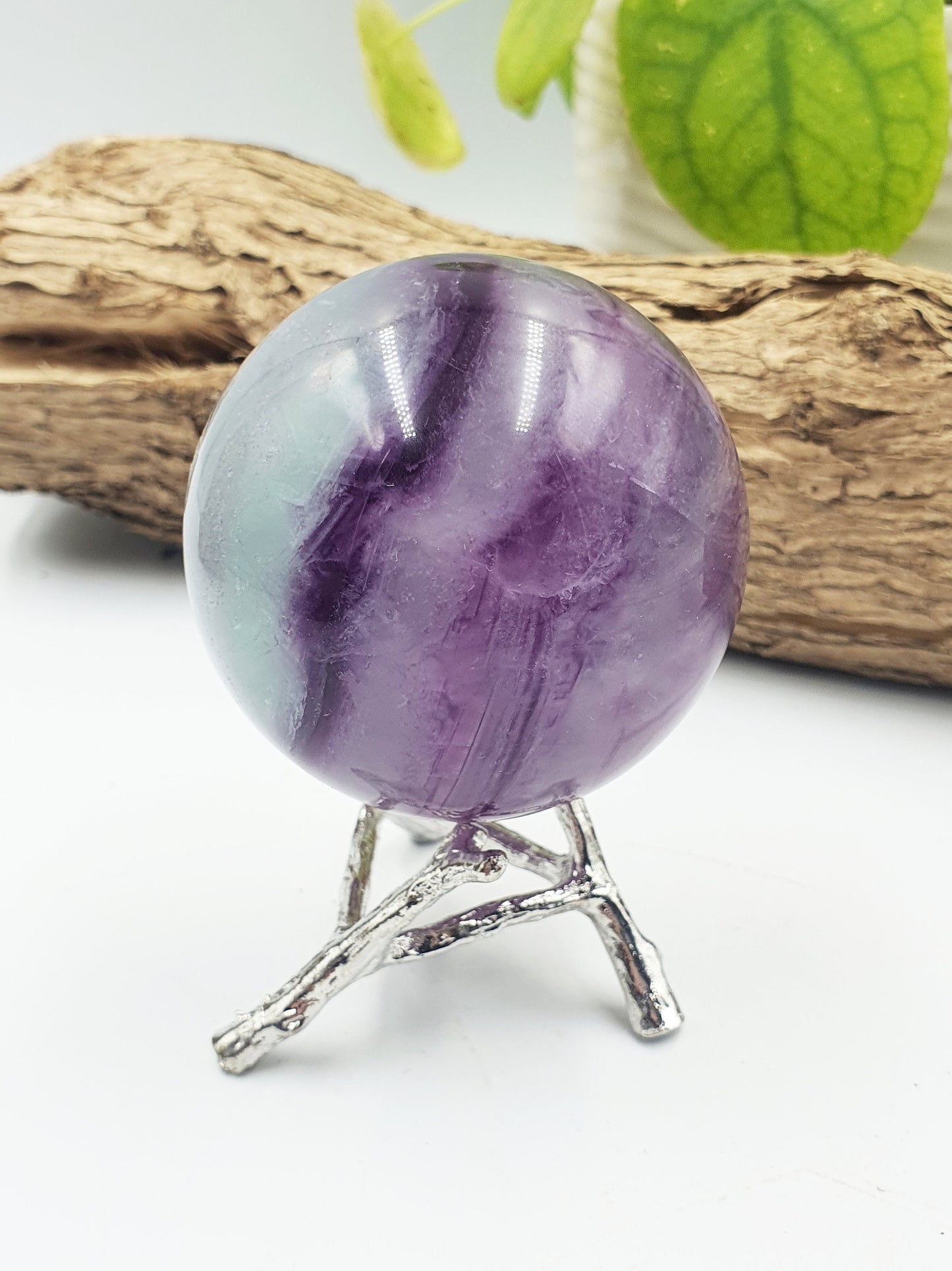 Watermelon Fluorite Sphere