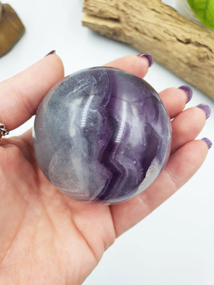 Watermelon Fluorite Sphere