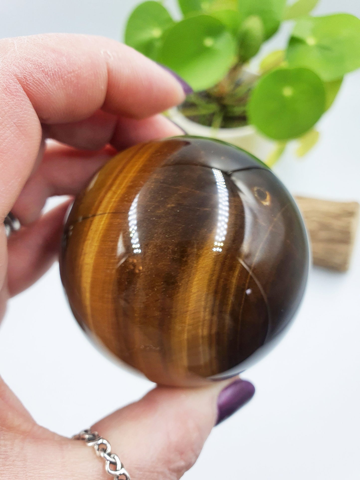 High Grade Flashy Yellow Tigers Eye Sphere