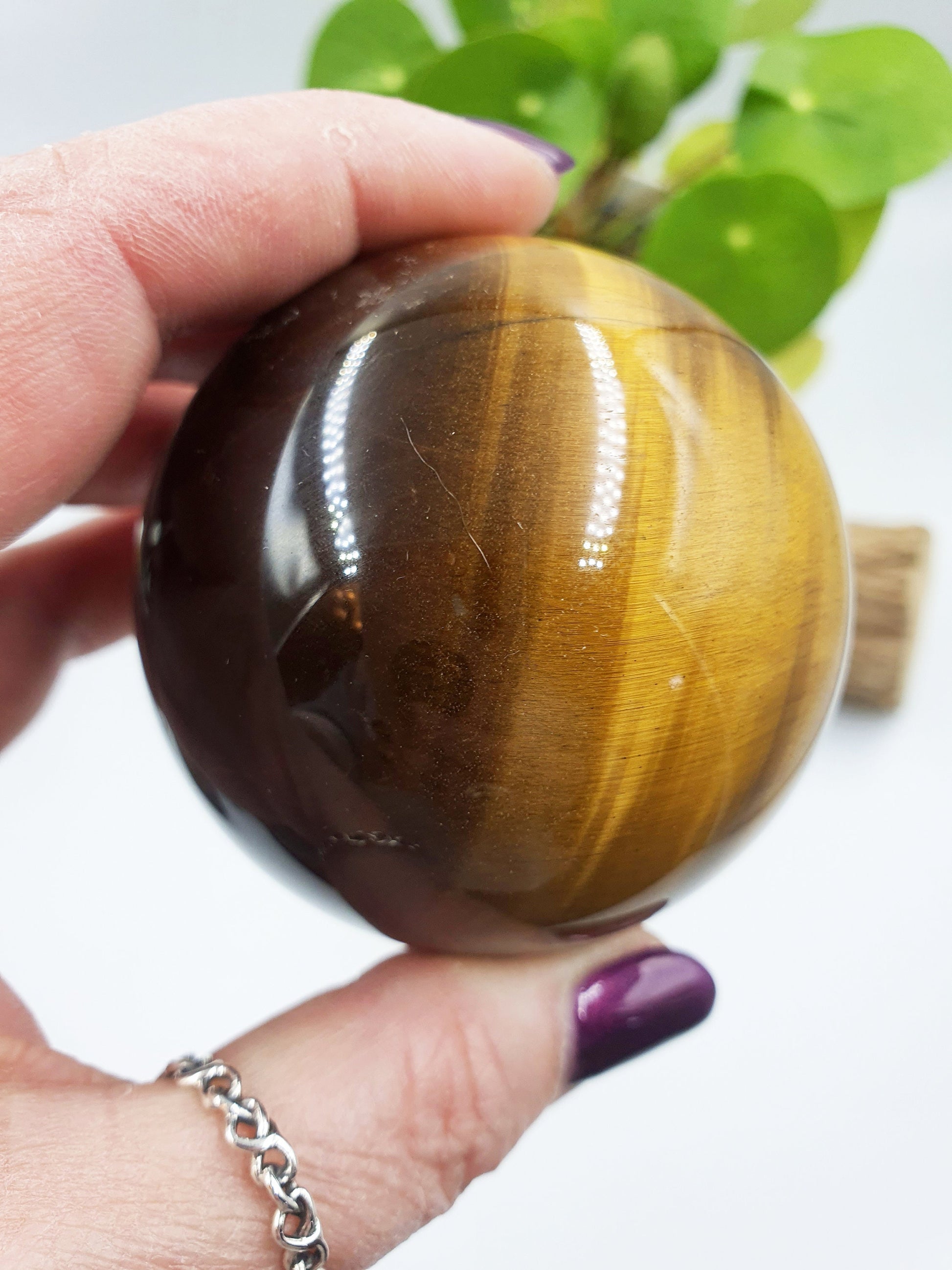 High Grade Flashy Yellow Tigers Eye Sphere