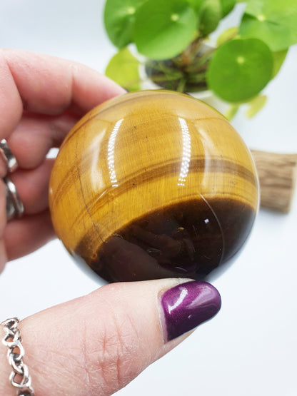 High Grade Flashy Yellow Tigers Eye Sphere