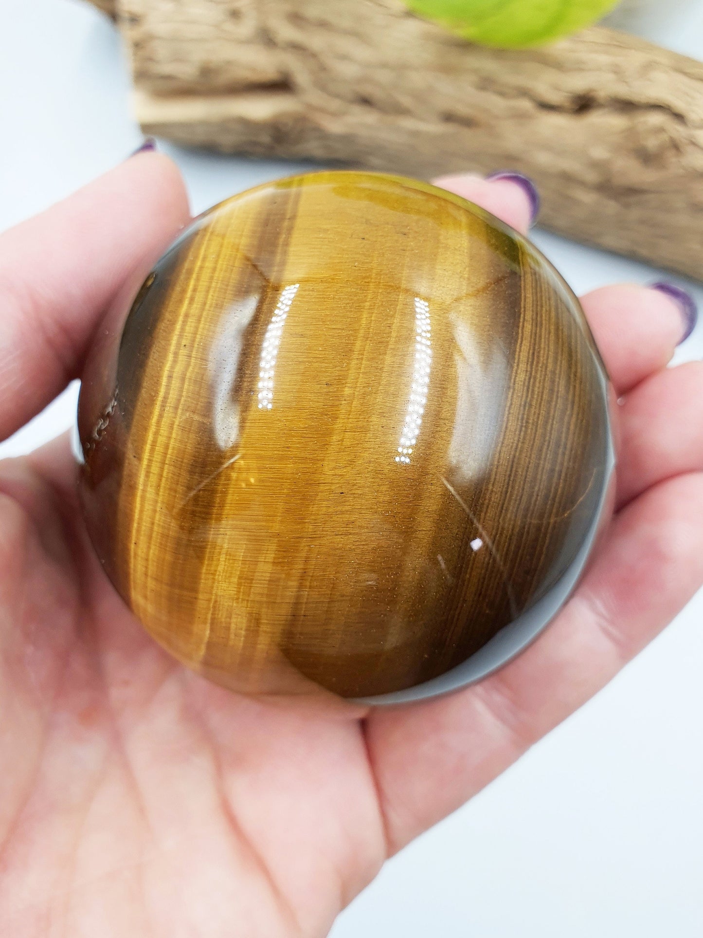 High Grade Flashy Yellow Tigers Eye Sphere