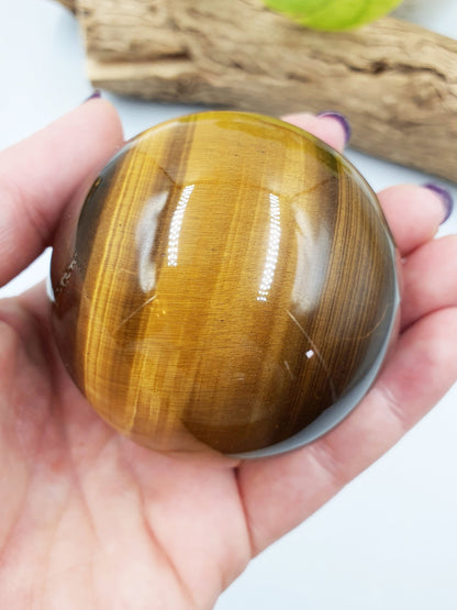 High Grade Flashy Yellow Tigers Eye Sphere