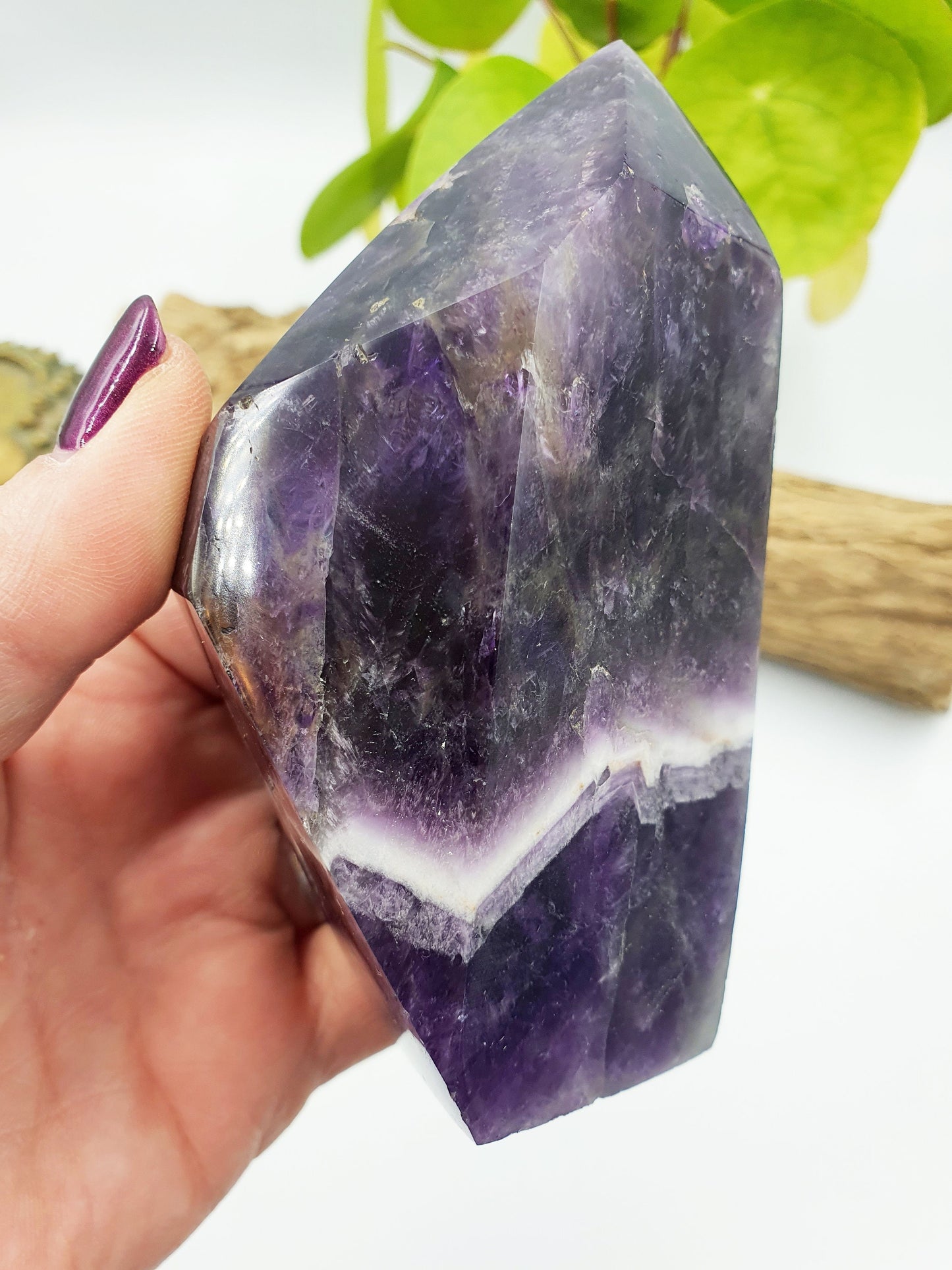 Chevron Amethyst Freeform Point