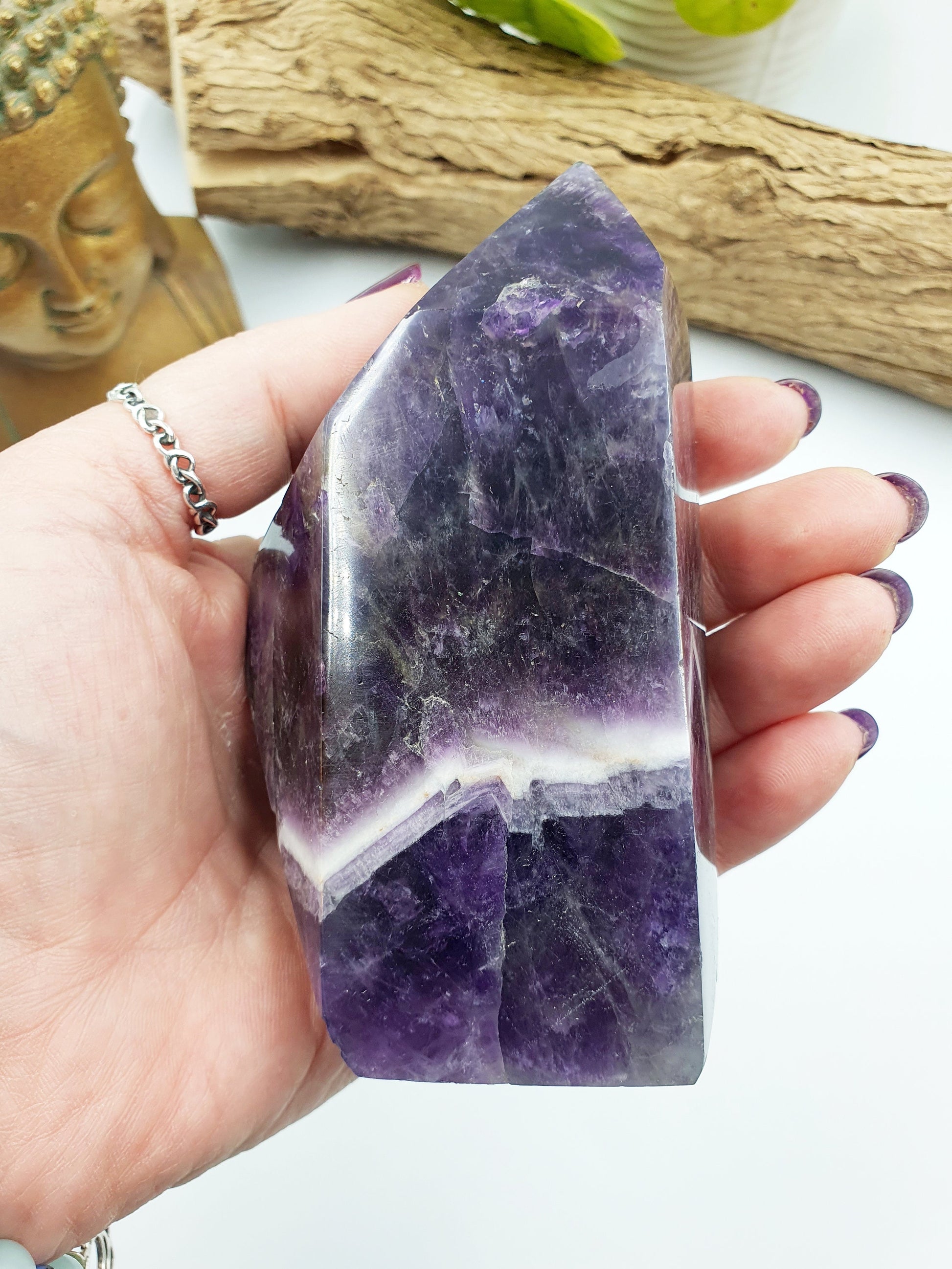 Chevron Amethyst Freeform Point