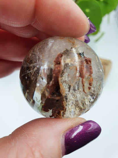 Skeletal Quartz Sphere with amazing Rainbows