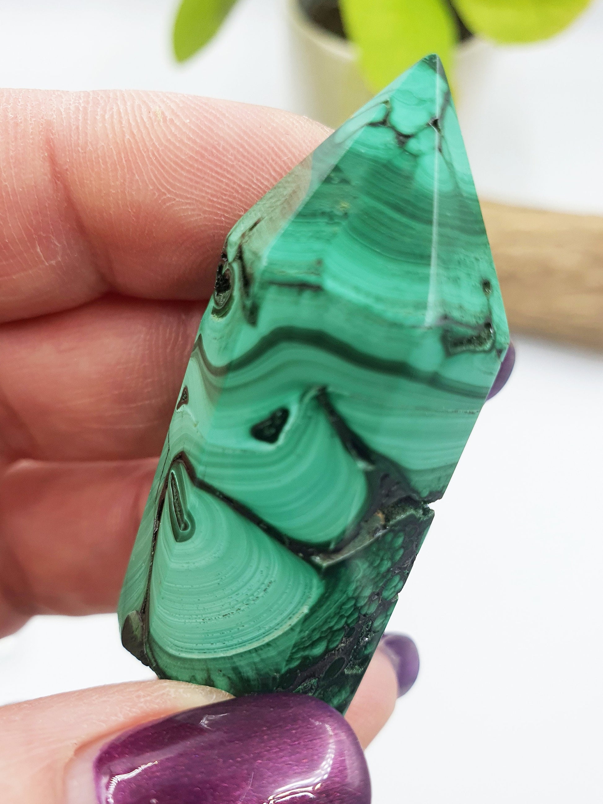 Natural Mini Malachite Point (A Grade)