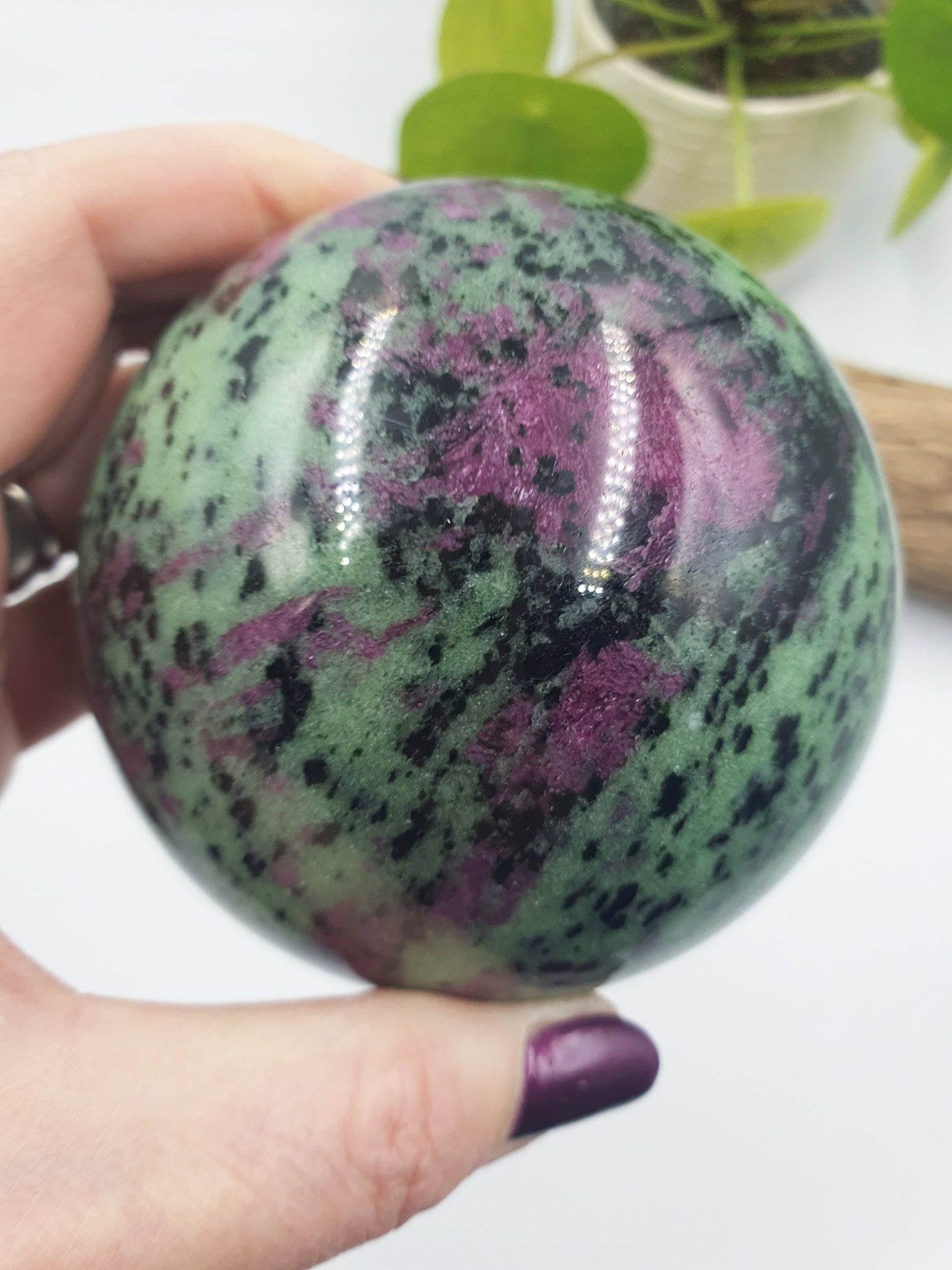 Large Ruby in Zoisite Sphere