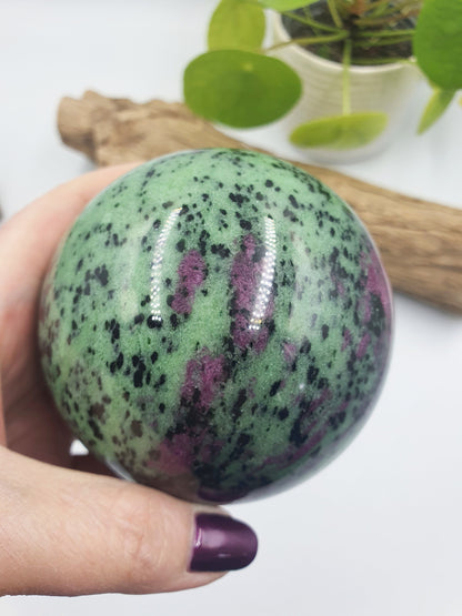 Large Ruby in Zoisite Sphere