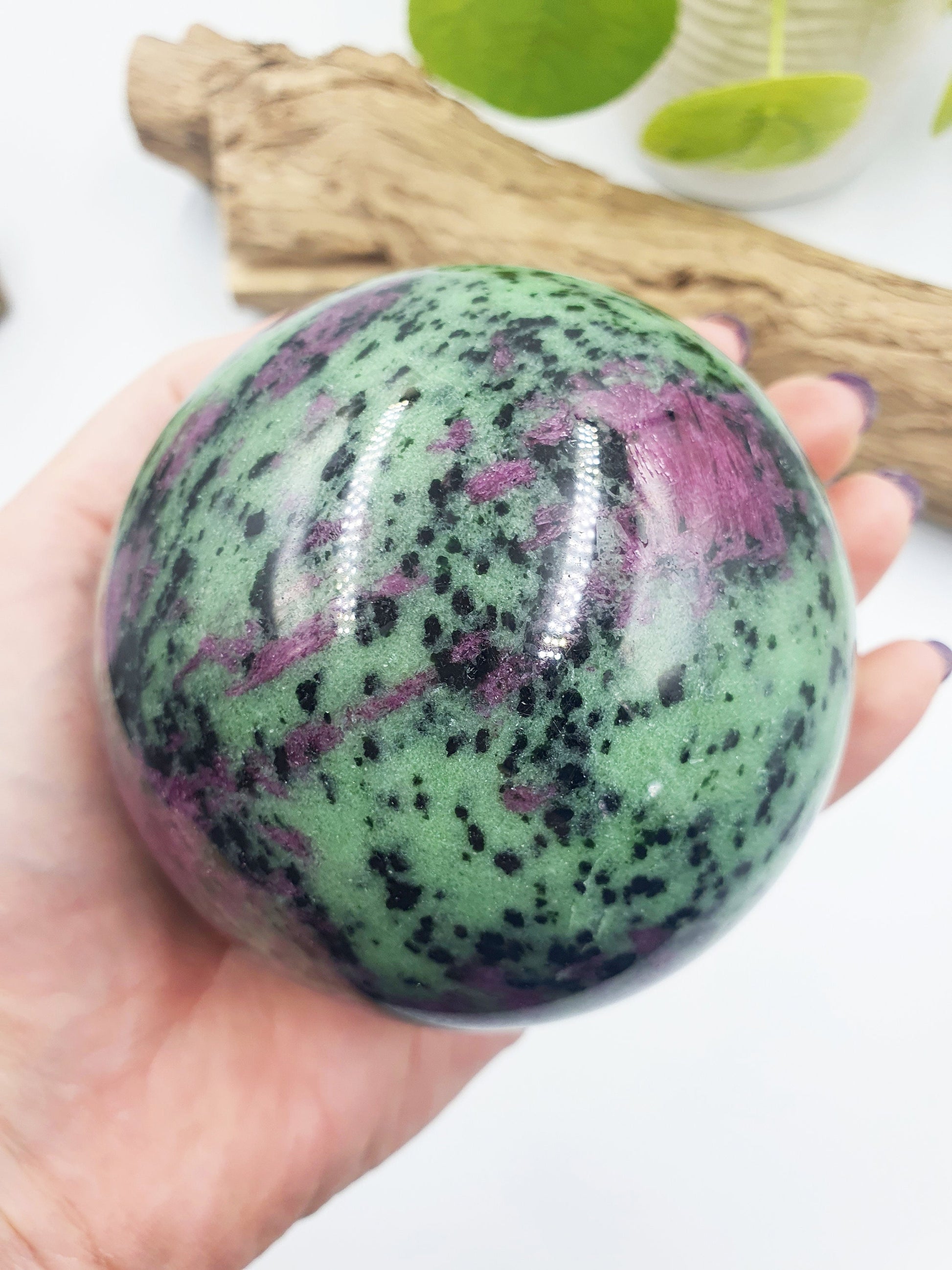 Large Ruby in Zoisite Sphere