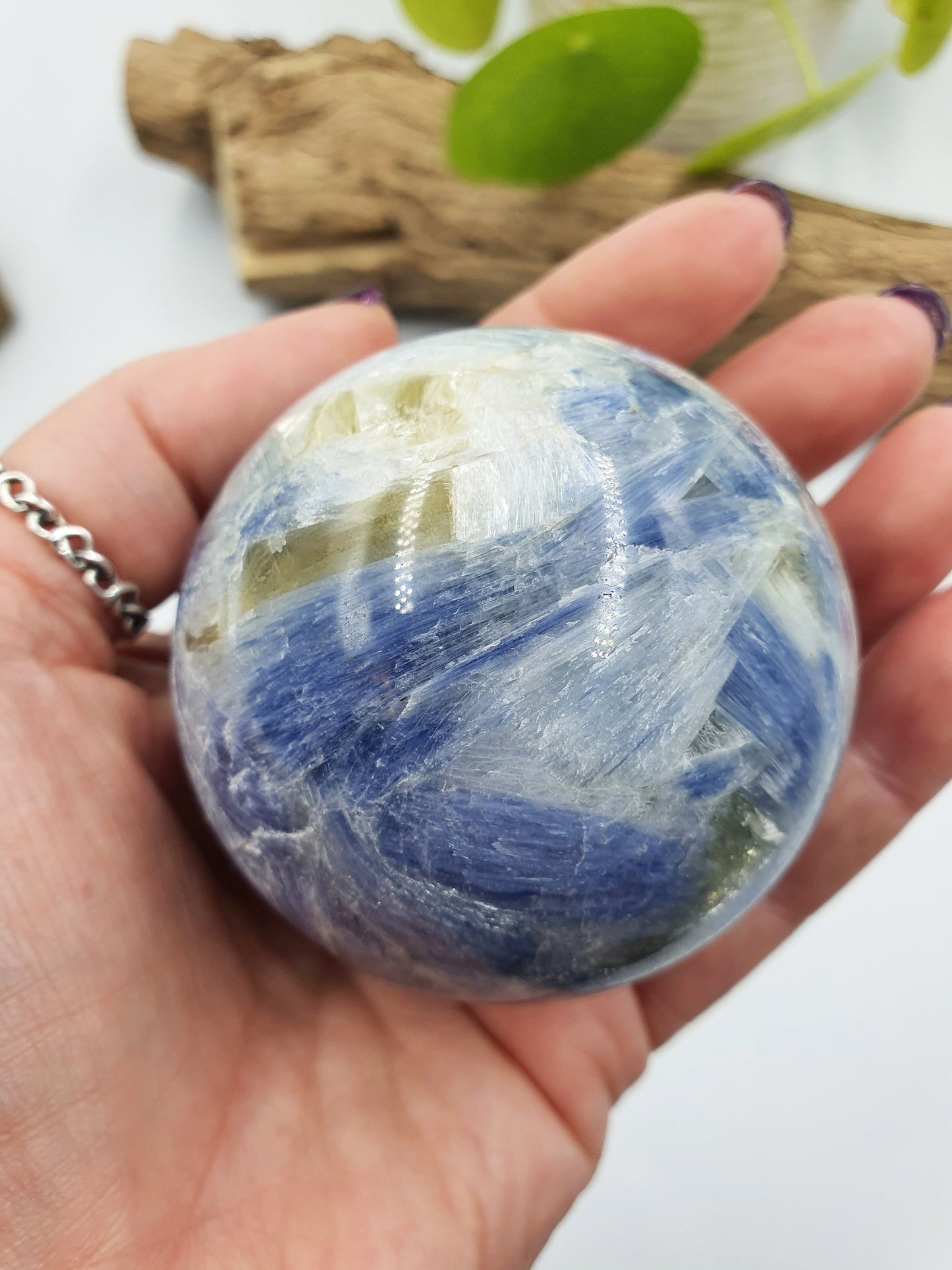 Flashy Kyanite and Mica Sphere