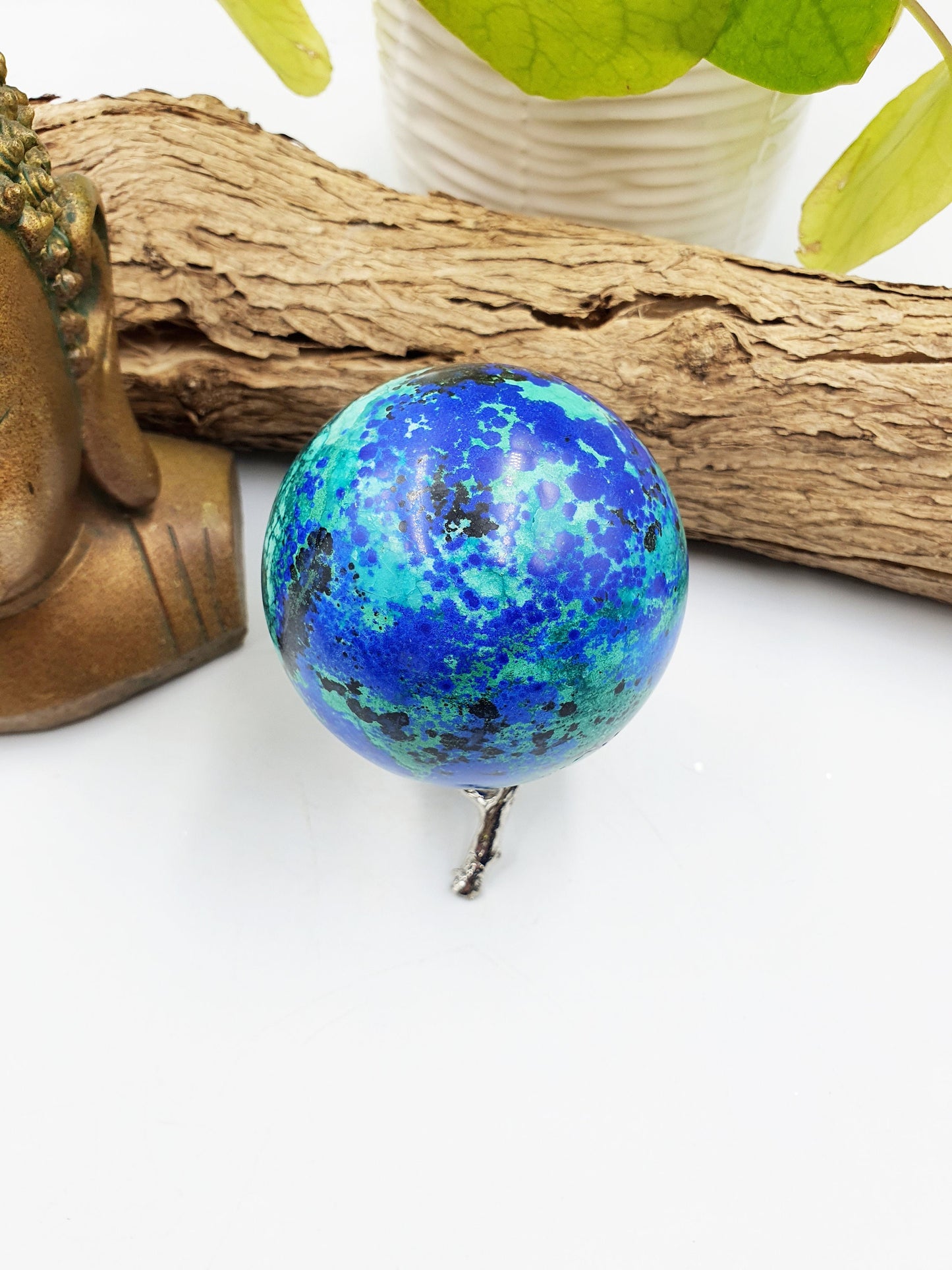 Azurite and Chrysocolla Sphere