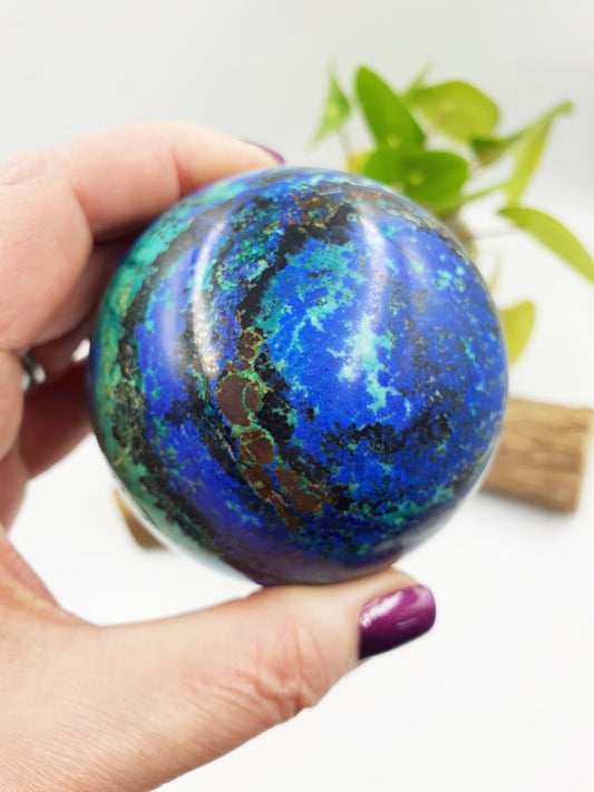 Azurite and Chrysocolla Sphere