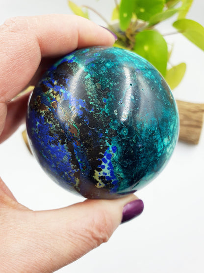 Azurite and Chrysocolla Sphere