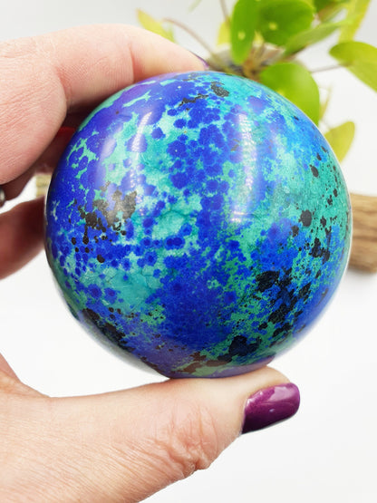 Azurite and Chrysocolla Sphere