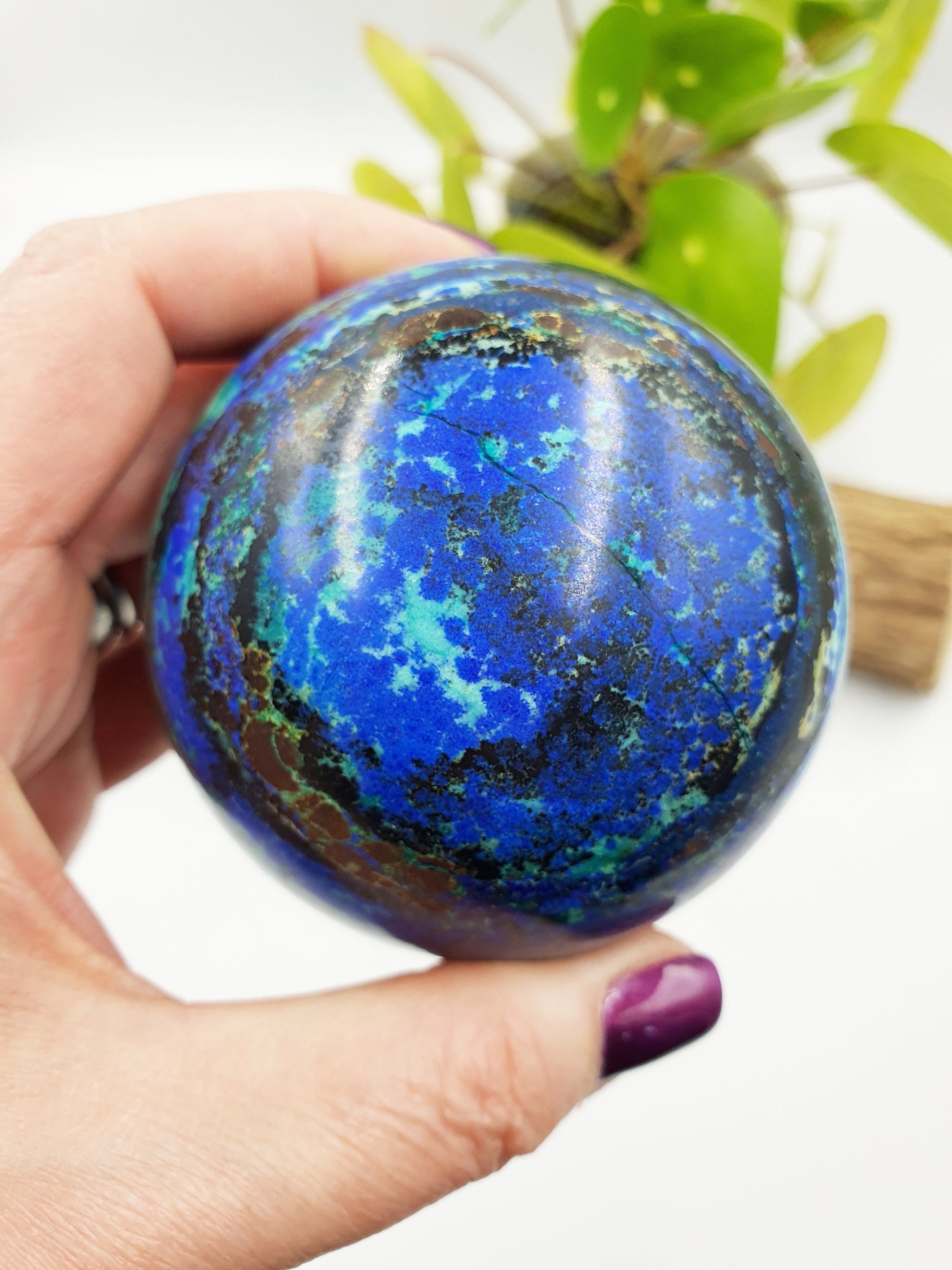 Azurite and Chrysocolla Sphere