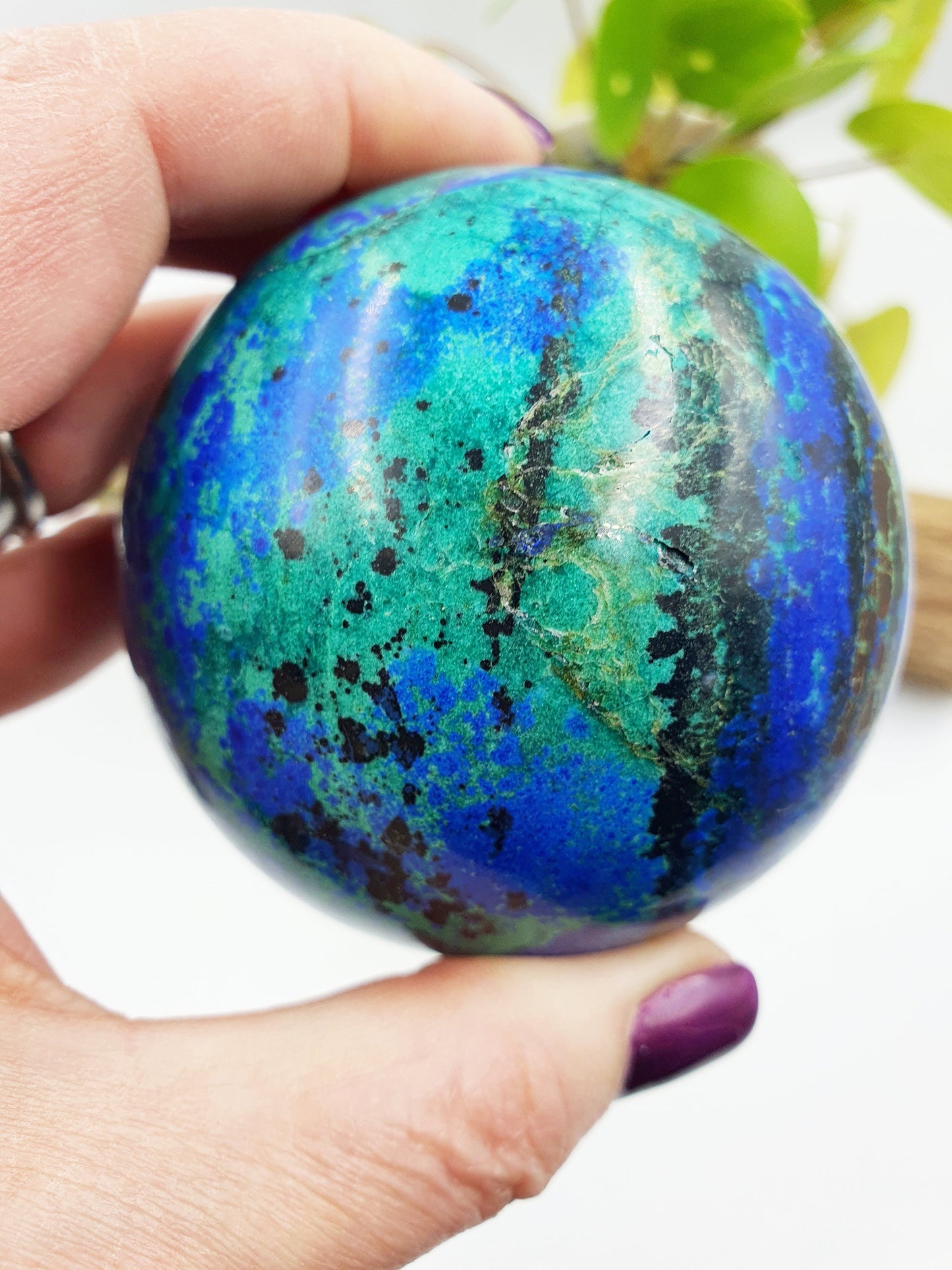 Azurite and Chrysocolla Sphere