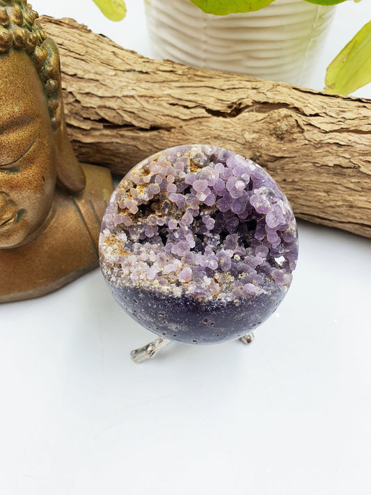 Grape Agate Cluster Sphere