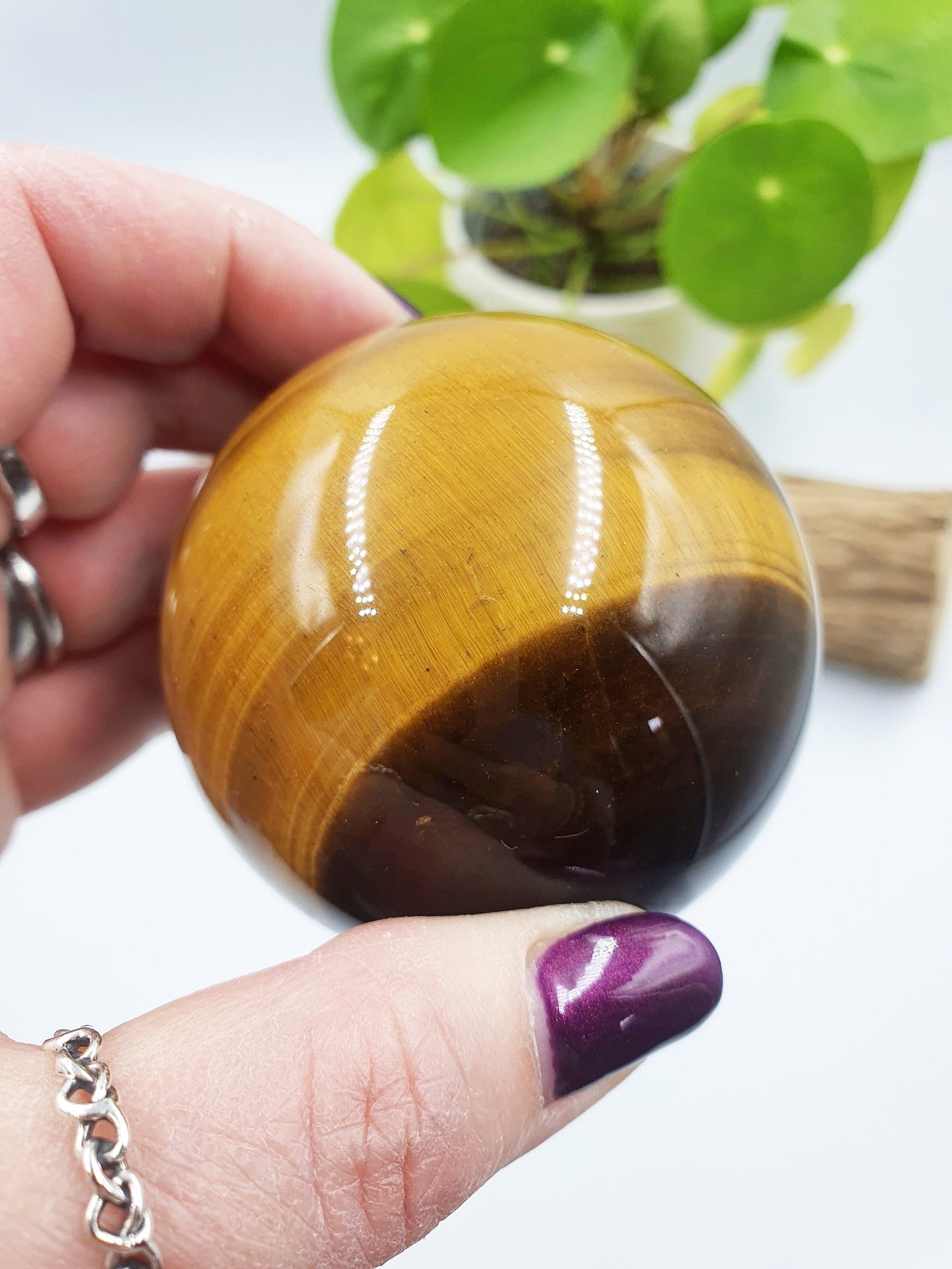 High Grade Flashy Yellow Tigers Eye Sphere