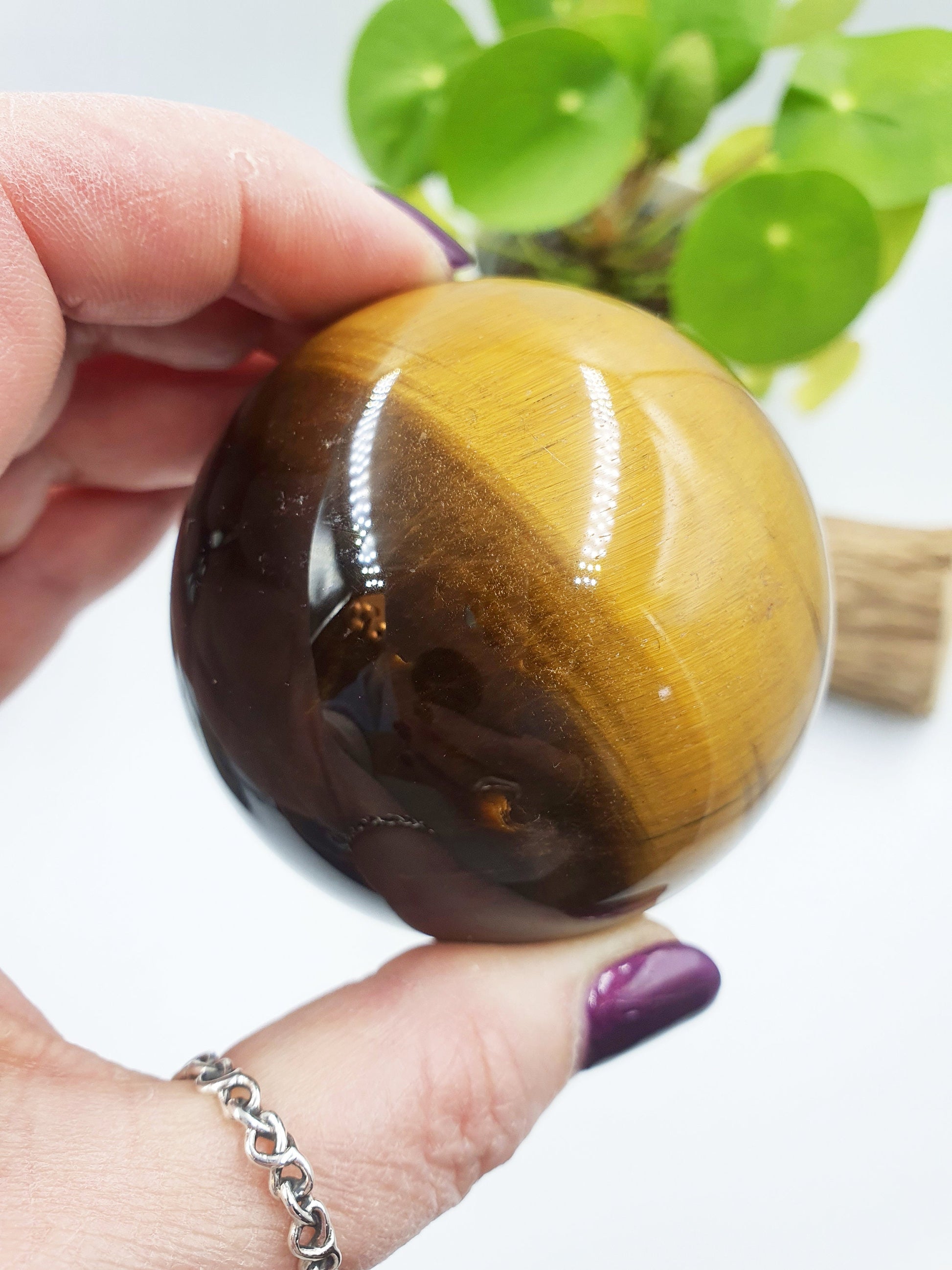 High Grade Flashy Yellow Tigers Eye Sphere