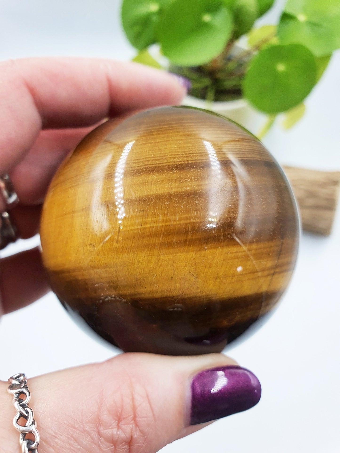 High Grade Flashy Yellow Tigers Eye Sphere