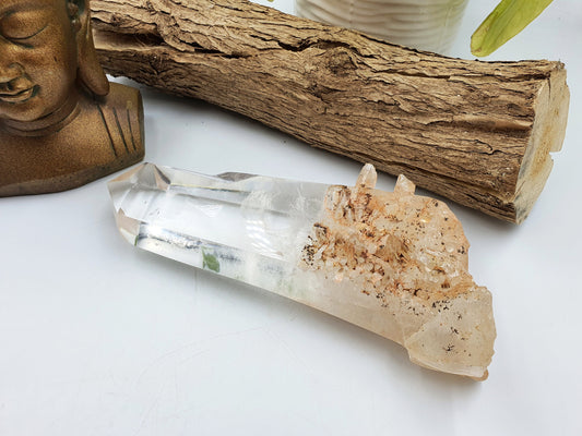 Large Clear Manifestation Quartz Point