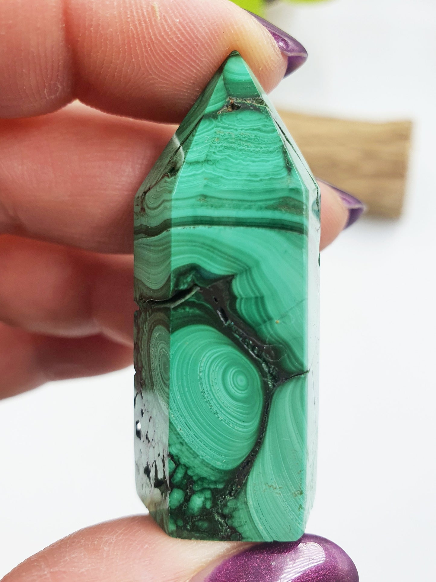 Natural Mini Malachite Point (A Grade)