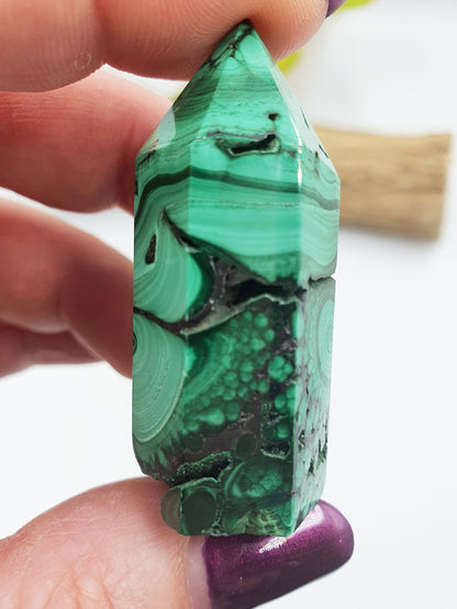 Natural Mini Malachite Point (A Grade)