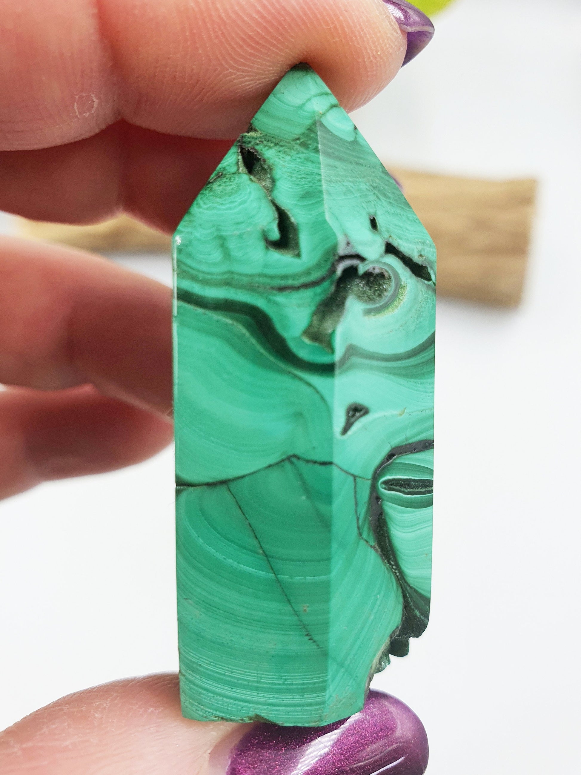 Natural Mini Malachite Point (A Grade)