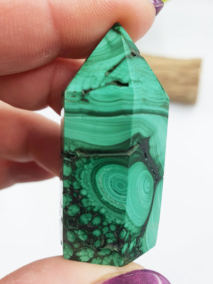 Natural Mini Malachite Point (A Grade)