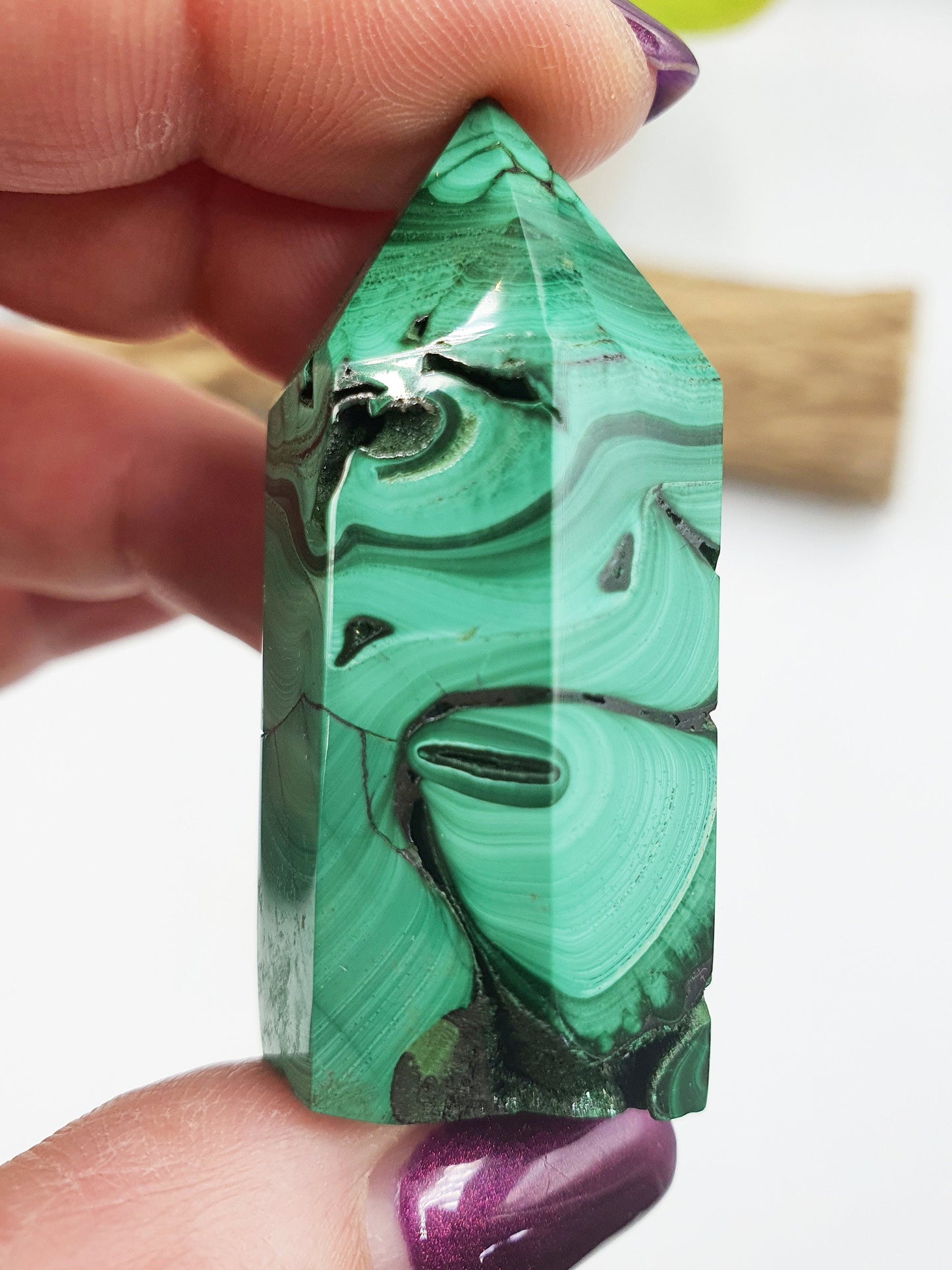 Natural Mini Malachite Point (A Grade)