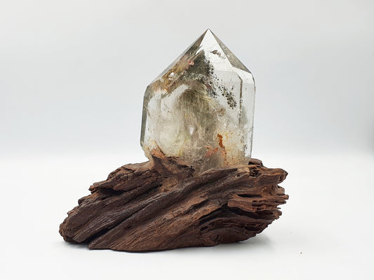 Green Garden Quartz (Lodolite) Point