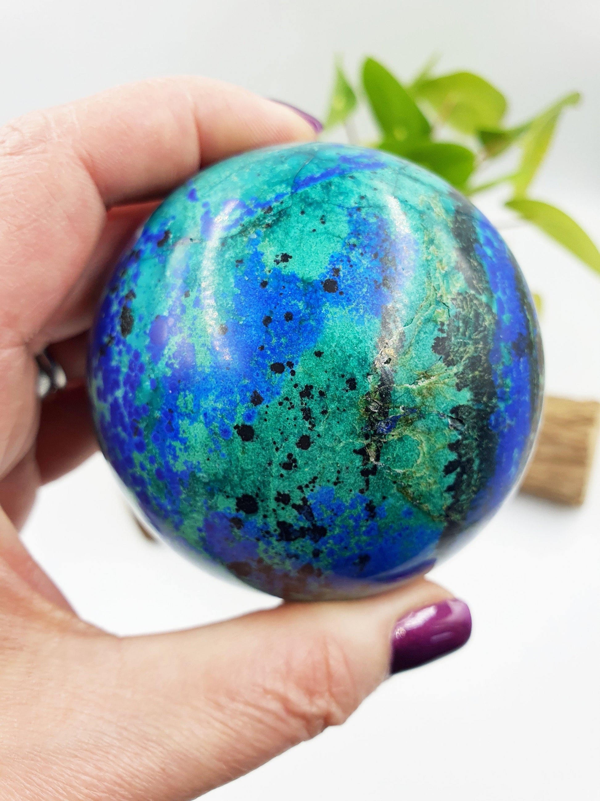 Azurite and Chrysocolla Sphere