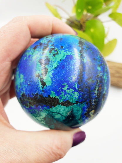 Azurite and Chrysocolla Sphere