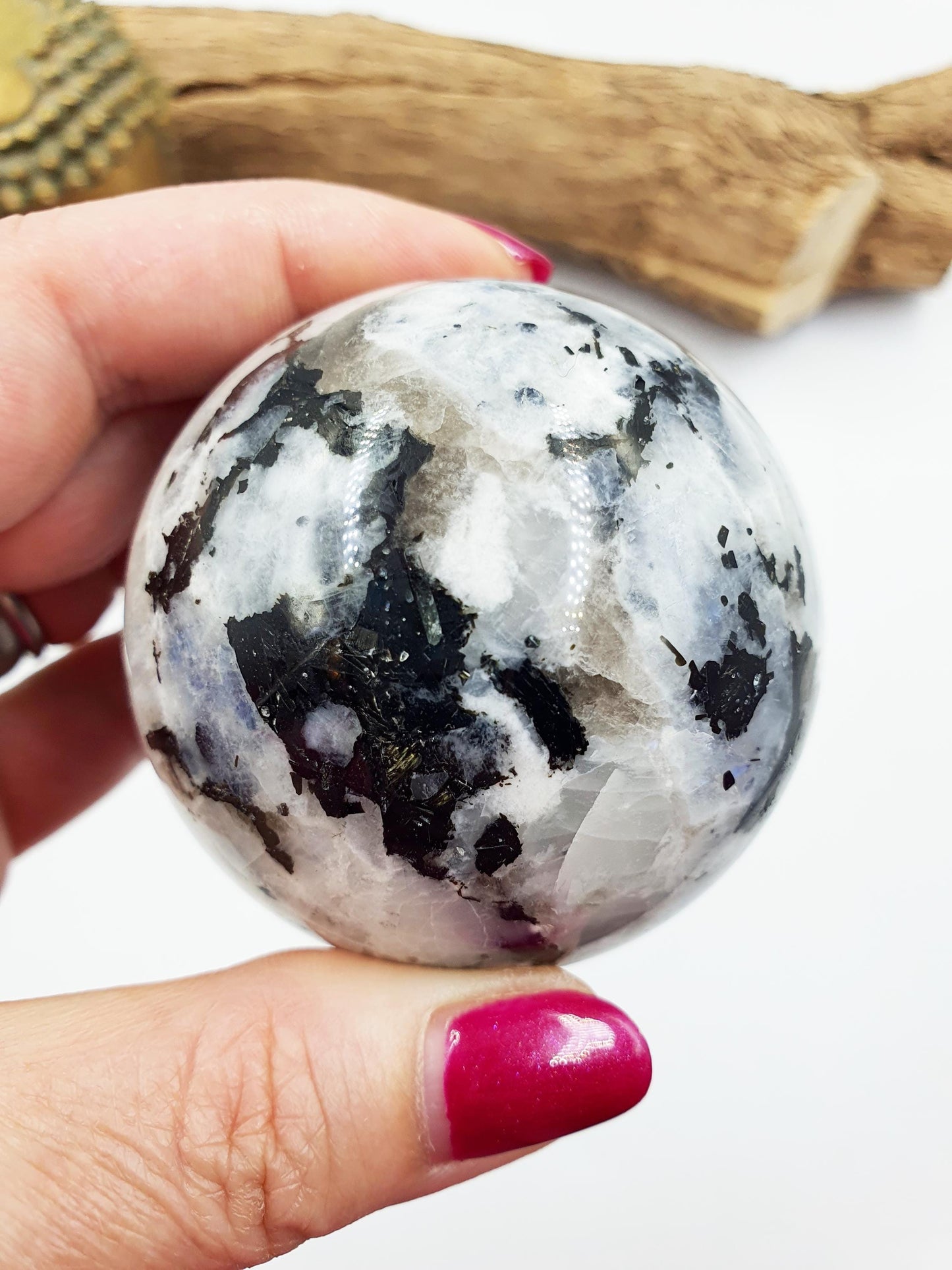 Flashy Rainbow Moonstone Sphere