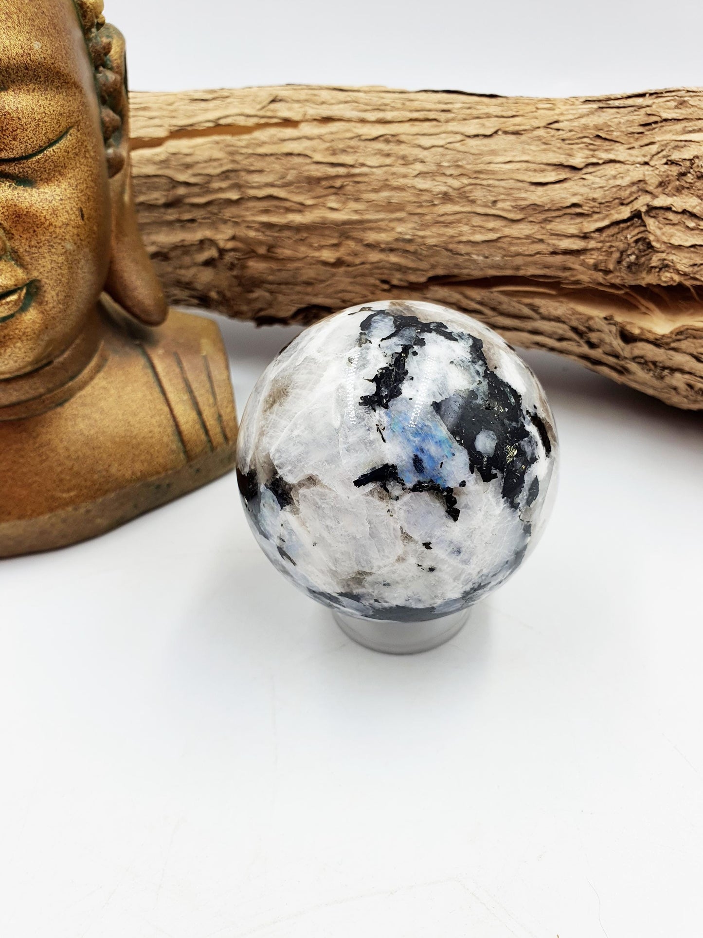 Flashy Rainbow Moonstone Sphere