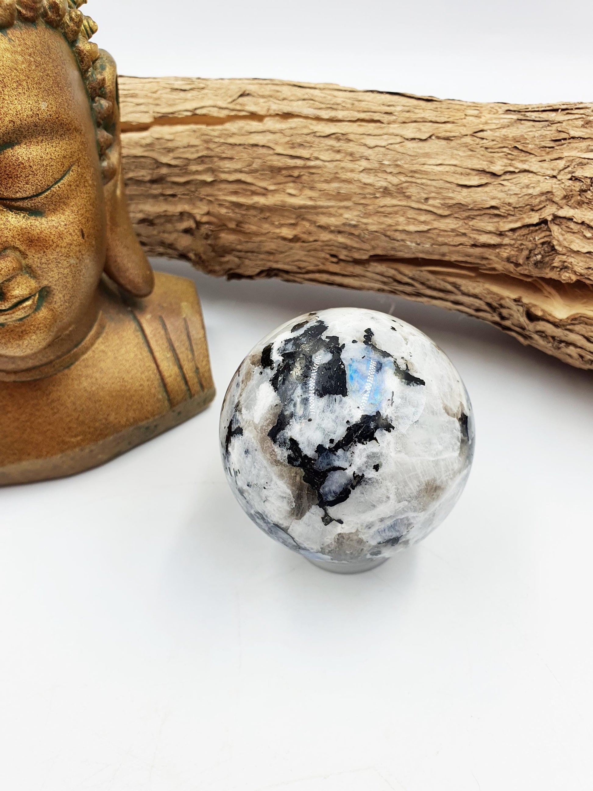 Flashy Rainbow Moonstone Sphere