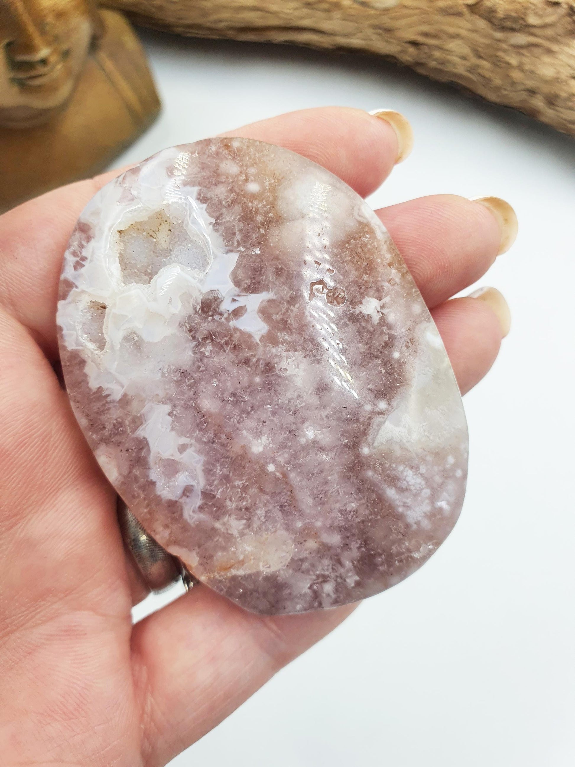 Large High Grade Pink Amethyst Drusy Palm