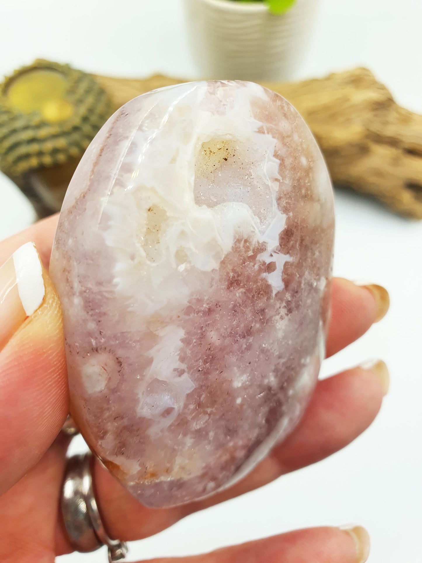 Large High Grade Pink Amethyst Drusy Palm