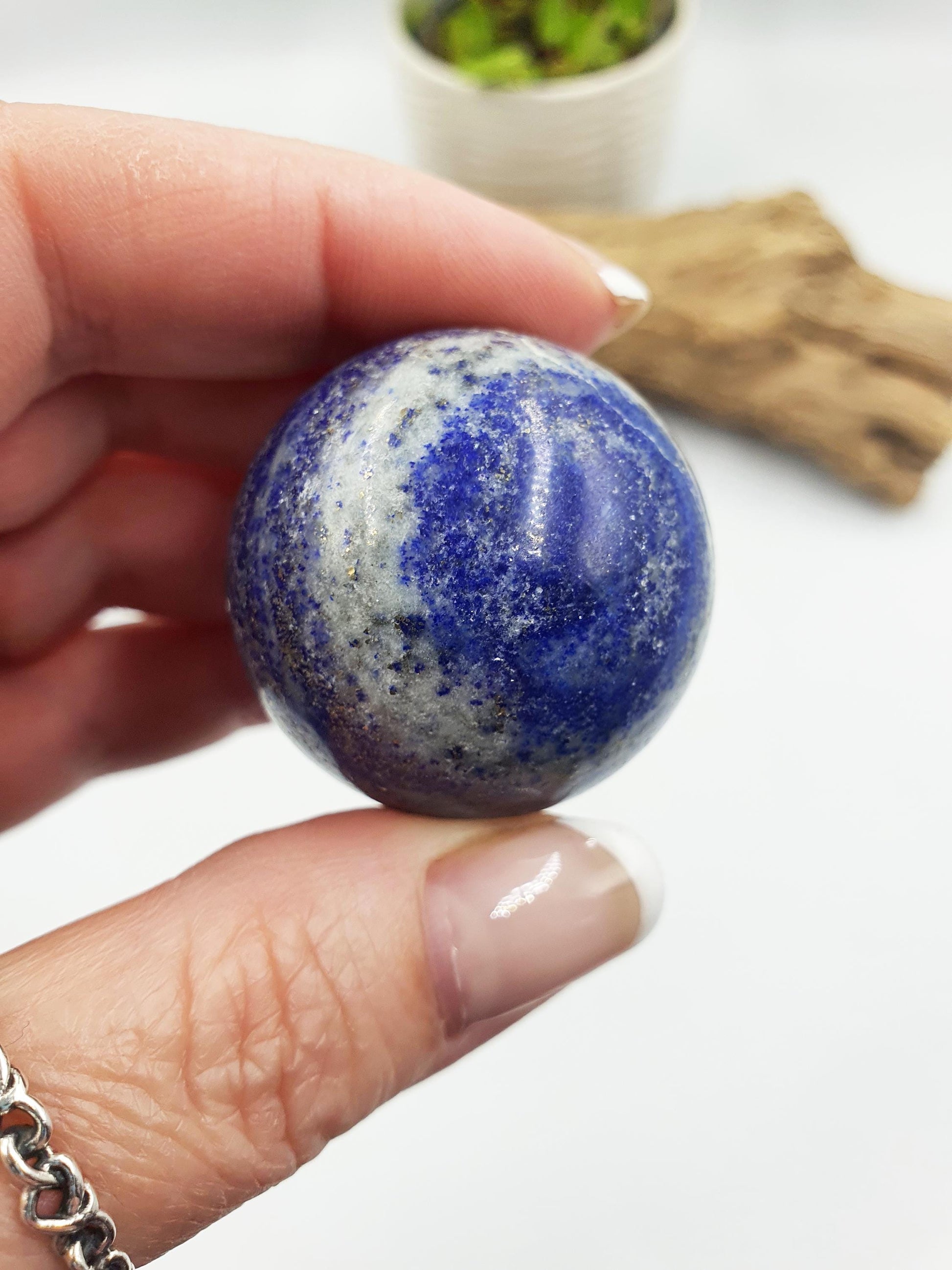 Lapis Lazuli Sphere (UV Reaction)