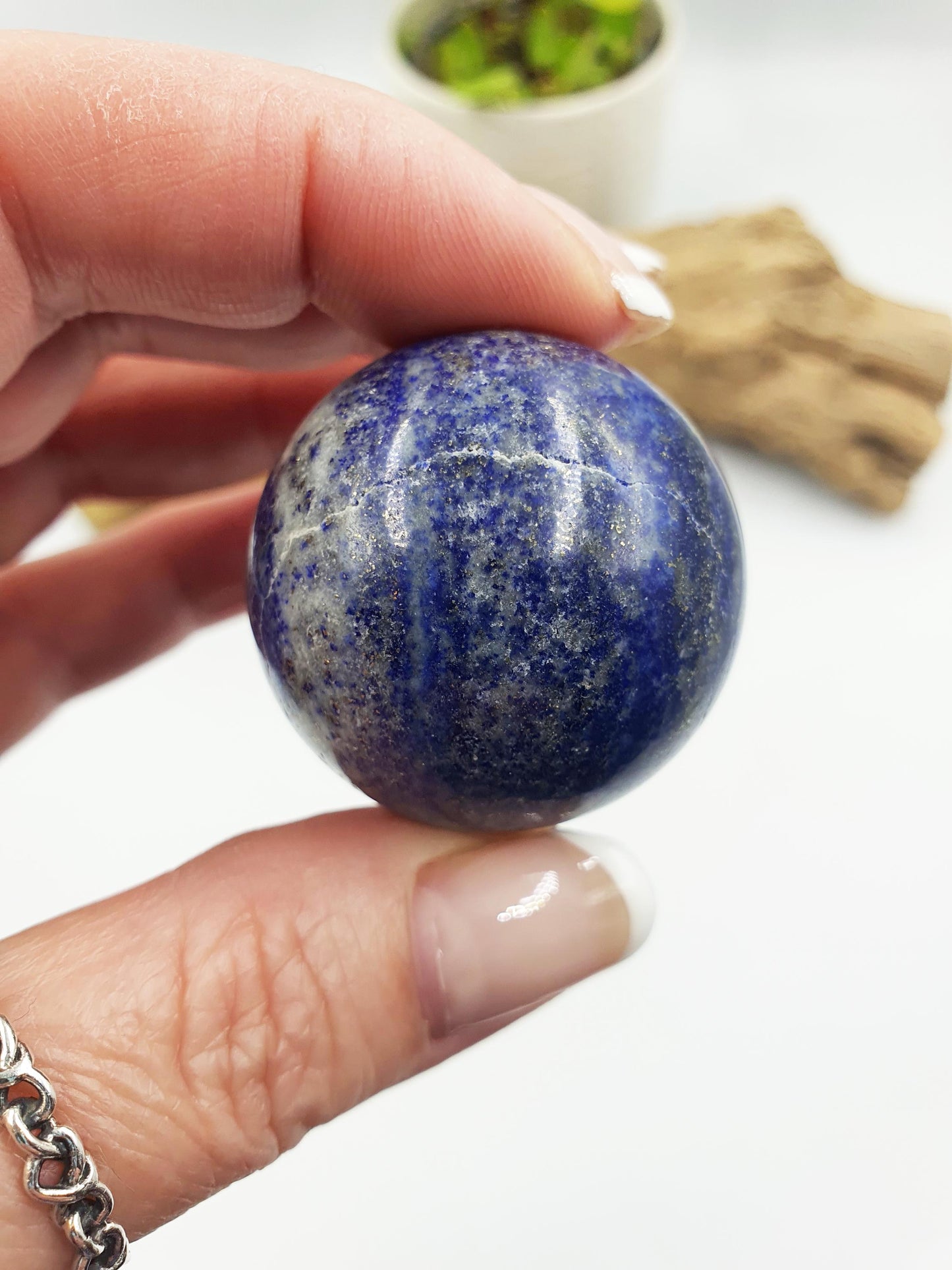 Lapis Lazuli Sphere (UV Reaction)