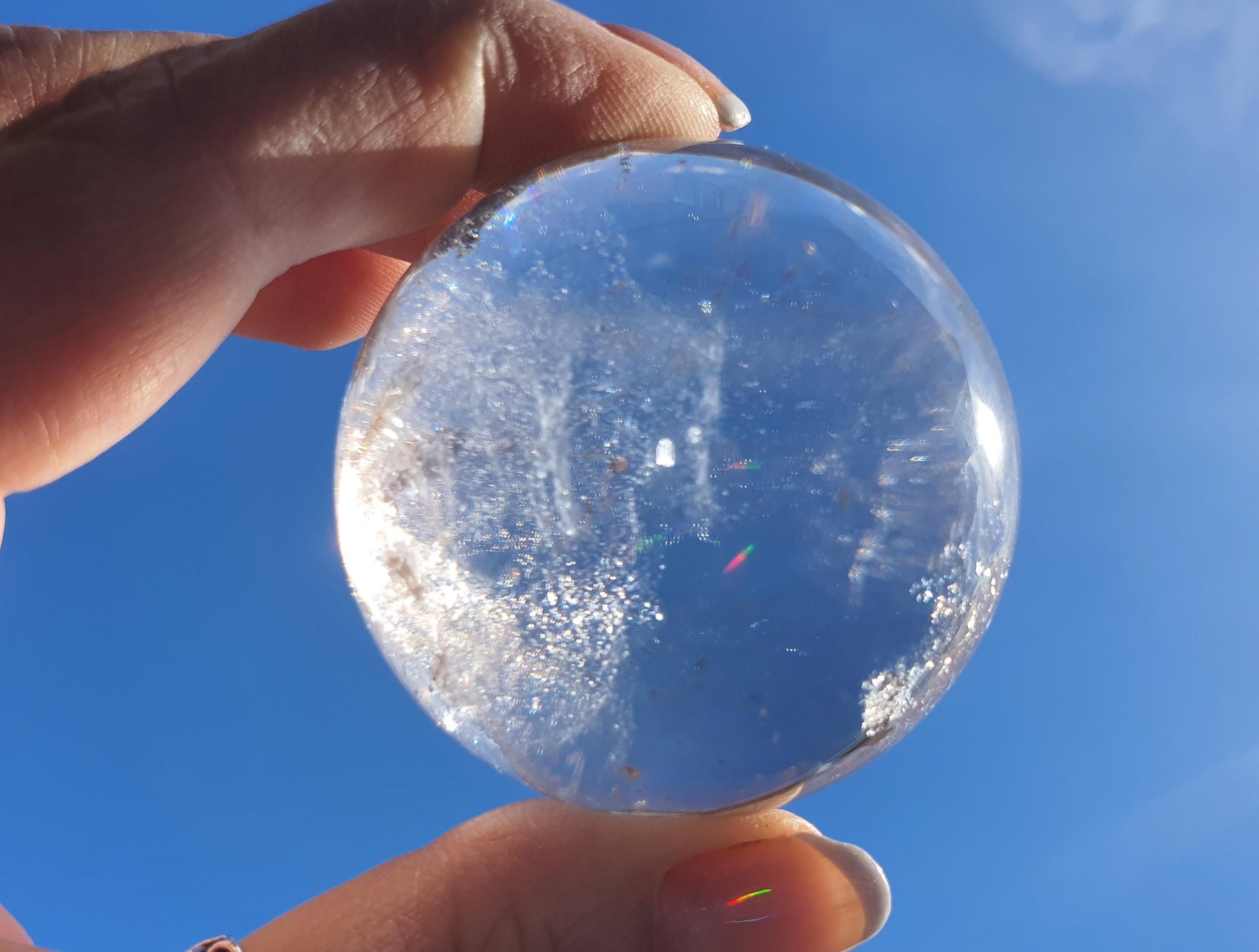 Clear Quartz Crystal Sphere