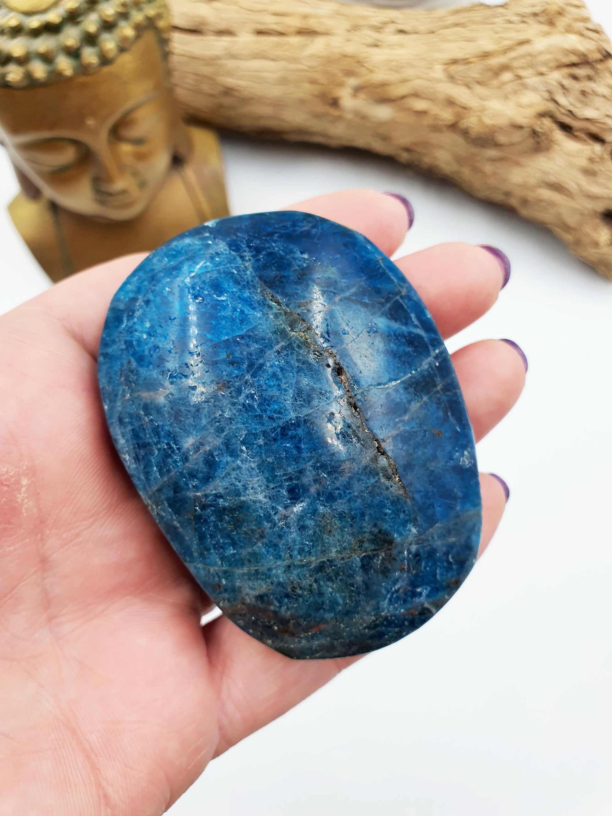 Large Blue Apatite Palm