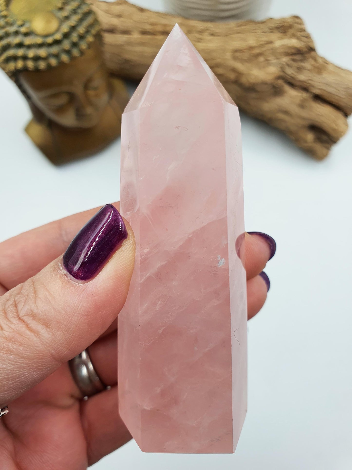 Madagascan Rose Quartz Tower